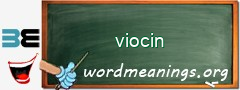 WordMeaning blackboard for viocin